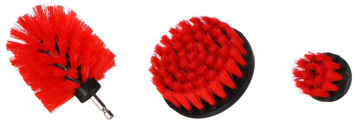 Sada kartáčů na vrtačku pro čištění auta CAR DETAILING DRILL BRUSH 3 MEDIUM, 3ks SIXTOL