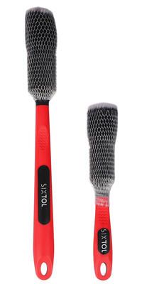 Sada precizních štětců pro čištění auta s ergo rukojetí CAR DETAILING BRUSH 2 PRO, 2ks SIXTOL