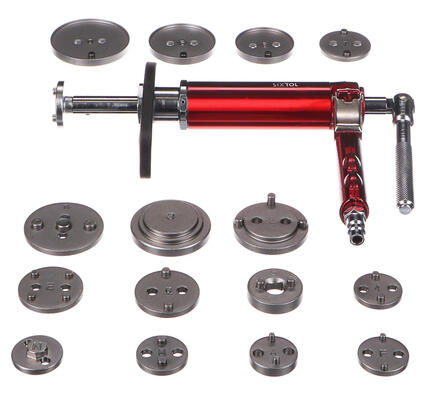 Pneumatický stlačovák brzdových pístů MECHANIC BRAKE SET PNEU 16, sada 16ks SIXTOL