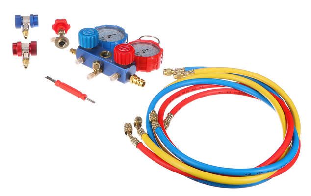 Sada na měření tlaku a těsnosti autoklimatizace MECHANIC AC TESTER 1 SIXTOL