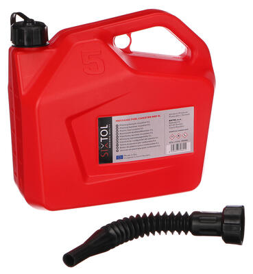 Kanystr plastový MECHANIC FUEL CANISTER RED 5L, červený SIXTOL