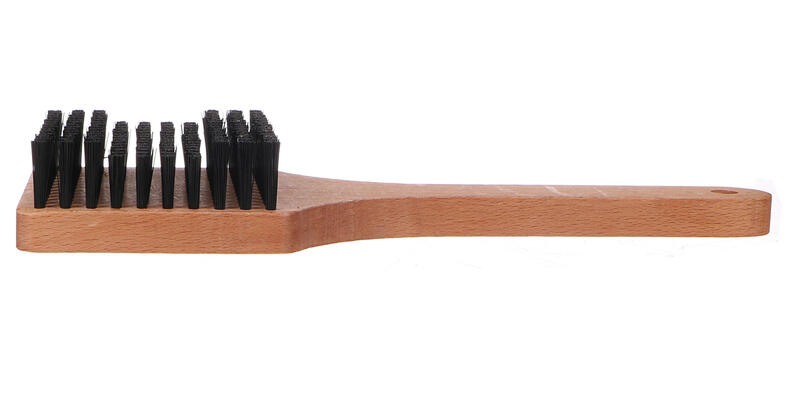 Plochý kartáč pro čištění pláště pneu jízdního kola CAR DETAILING WOOD BRUSH 4 SIXTOL