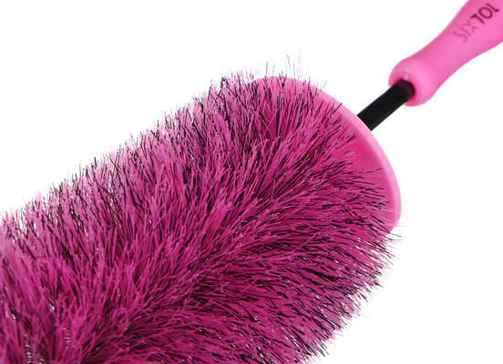 Kartáč na čištění ráfků kol auta CAR DETAILING TIRE BRUSH PINK SIXTOL