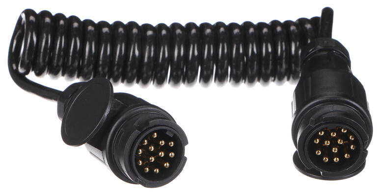 Propojovací spirálový kabel zástrčky tažného zařízení TRAILER CABLE 4, 13-13pin, 3m SIXTOL