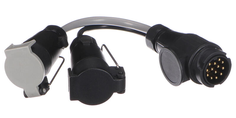 Kabelová redukce zástrčky tažného zařízení TRAILER CABLE 6, ze 13pin na 7pin N+S, 35cm SIXTOL