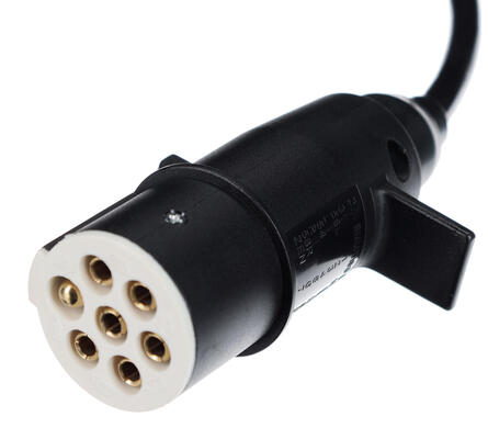 Propojovací spirálový kabel 7pin typ S TRAILER CABLE 10, plastová zástrčka, 24V, 3,5m SIXTOL