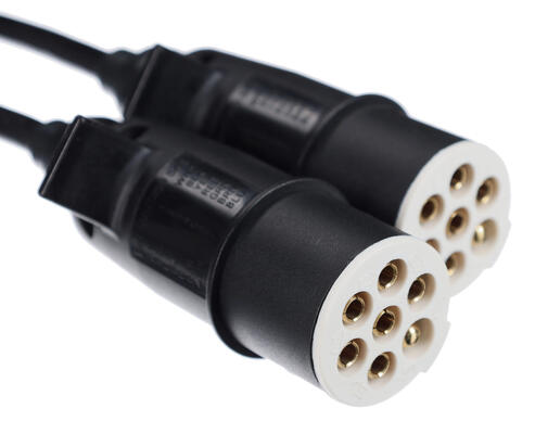 Propojovací spirálový kabel 7pin typ S TRAILER CABLE 10, plastová zástrčka, 24V, 3,5m SIXTOL