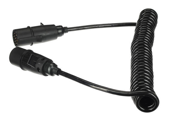 Propojovací spirálový kabel 7pin typ N TRAILER CABLE 11, plastová zástrčka, 24V, 3,5m SIXTOL