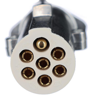 Propojovací spirálový kabel 7pin typ S TRAILER CABLE 12, kovová zástrčka, 24V, 3,5m SIXTOL