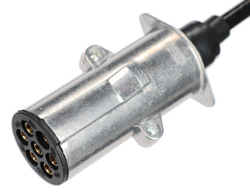 Propojovací spirálový kabel 7pin typ N TRAILER CABLE 13, kovová zástrčka, 24V, 3,5m SIXTOL