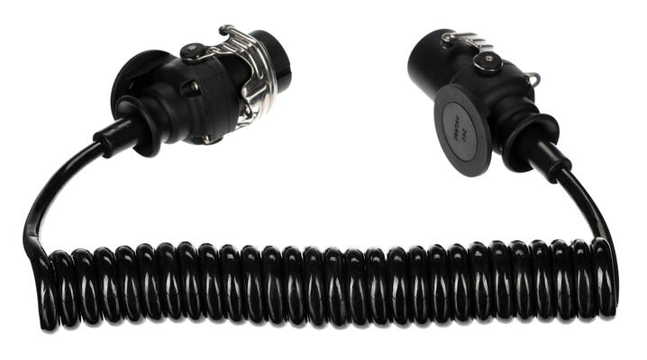 Propojovací spirálový EBS kabel 7pin TRAILER CABLE 14, 24V, 3,5m SIXTOL