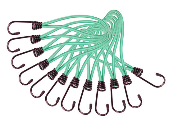 Sada upínacích gum s kovovým hákem CARGO CORD SET 1, 21cm, 12ks SIXTOL