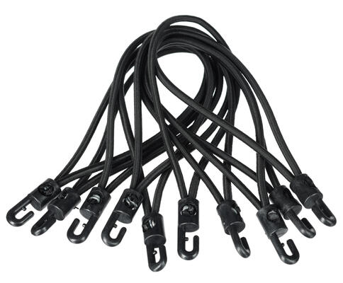 Sada upínacích gum s plastovým hákem CARGO CORD SET 2, 20cm, 10ks SIXTOL