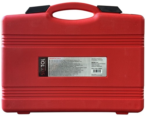 Sada stahováků kulových čepů s vyměnitelnými čelistmi MECHANIC BALL JOINT 9, 5 ks SIXTOL