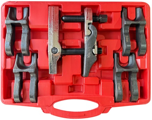 Sada stahováků kulových čepů s vyměnitelnými čelistmi MECHANIC BALL JOINT 9, 5 ks SIXTOL