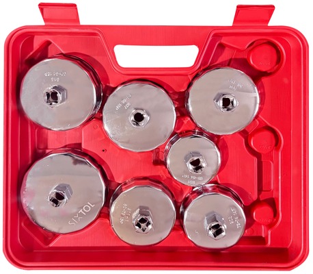 Sada kalíškových klíčů na olejové filtry MECHANIC OIL WRENCH 16, 16 ks SIXTOL