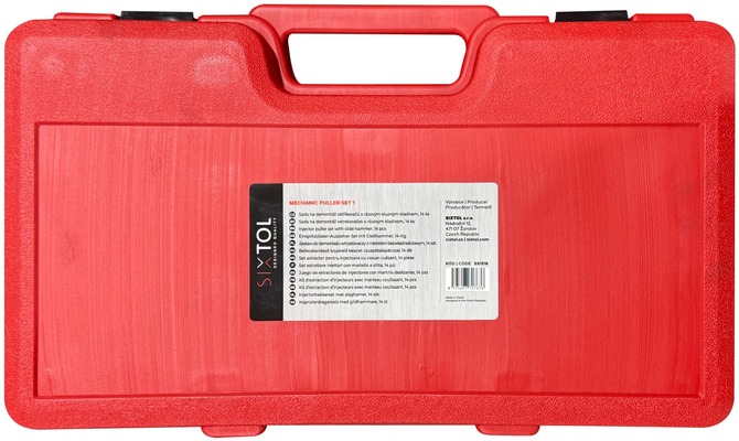 Sada na demontáž vstřikovačů s rázovým kluzným kladivem MECHANIC PULLER SET 1, 14 ks SIXTOL