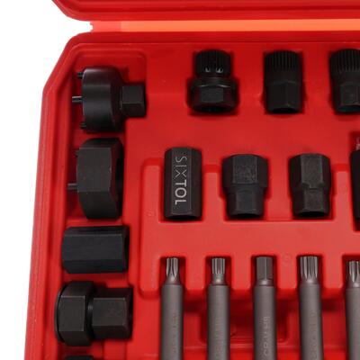 Sada na montáž a demontáž řemenic alternátoru MECHANIC PULLEY SET 4, 30 ks SIXTOL