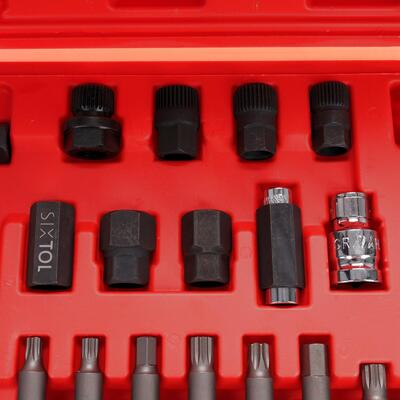 Sada na montáž a demontáž řemenic alternátoru MECHANIC PULLEY SET 4, 30 ks SIXTOL