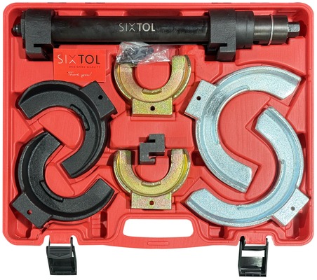 Sada stahováku pružin tlumičů s vyměnitelnými vidlicemi MECHANIC SPRING SET 5 SIXTOL