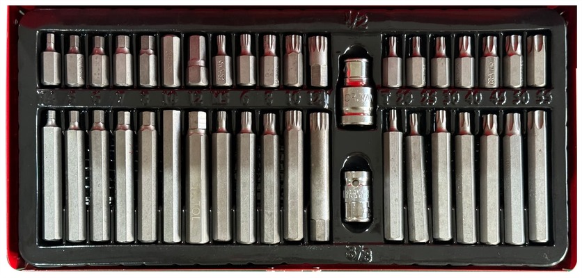 Sada torx bitů v kovovém pouzdře MECHANIC TORX SET 1, 40 ks SIXTOL