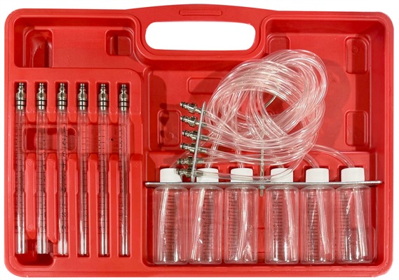 Testovací sada pro měření průtoku vstřikovačů Common Rail MECHANIC FLOW METER 1 SIXTOL