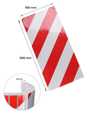 Samolepicí pěnový chránič sloupku do garáže CAR PARK GUARD POLE 1, 18x38x1,5cm, 2ks SIXTOL