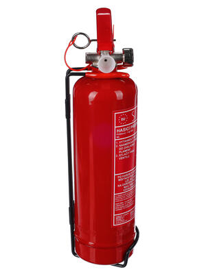 Práškový hasicí přístroj FIRE STOP 1 kg, ABC, celokovový, včetně kovového držáku SIXTOL