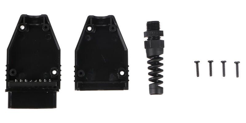 Zástrčka OBD-II s 16 piny pro montáž vlastního kabelu MECHANIC CABLE 29, černá SIXTOL
