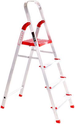 Schůdky hliníkové skládací ALU STEPS 4, 4 stupně, nejvyšší schůdek 83 cm, nosnost 120 kg SIXTOL