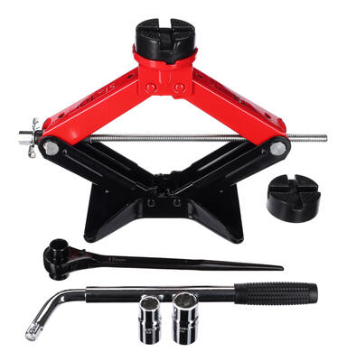 Nůžkový zvedák s ráčnou SX SCISSOR JACK WIDE PAD 2,5T SIXTOL