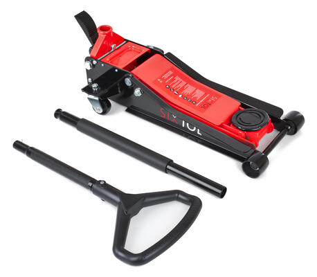 Pojízdný hydraulický zvedák heavy-duty 3T nízkoprofilový, s pedálem SX JACK PEDAL 3T BLACK SIXTOL