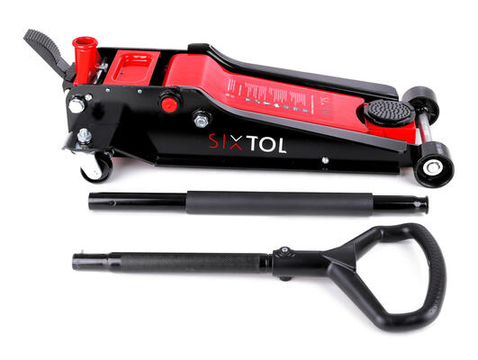 Pojízdný hydraulický zvedák heavy-duty 4T nízkoprofilový, s pedálem SX JACK PEDAL 4T BLACK SIXTOL