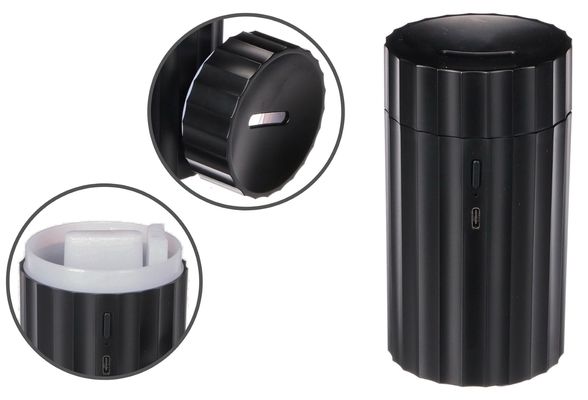 Aroma difuzer Car Flame do auta černý 100ml, USB-C, do držáku na pití SIXTOL