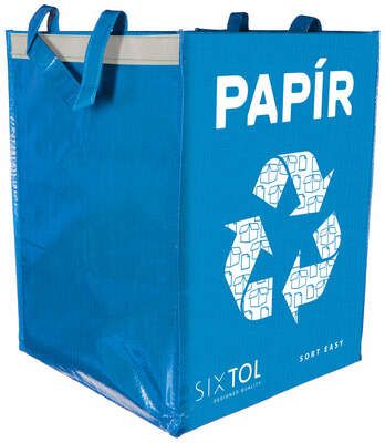 Tašky na tříděný odpad SORT EASY 4 CARTON, 30x30x40cm, 4x36l, 4ks SIXTOL