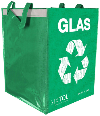 Taška na tříděný odpad SORT EASY GLAS DE, 30x30x40cm, 36l SIXTOL