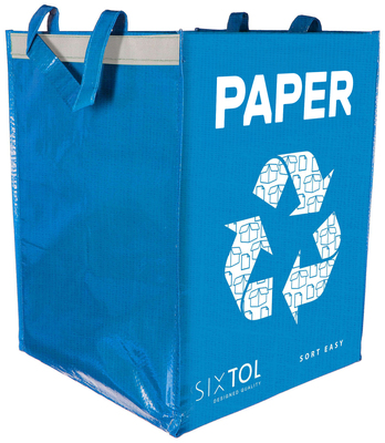 Taška na tříděný odpad SORT EASY PAPER EN, 30x30x40cm, 36l SIXTOL