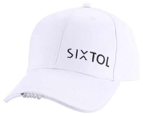 Kšiltovka s LED světlem B-CAP 25lm, nabíjecí, USB, univerzální velikost, bílá SIXTOL