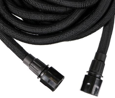 Smršťovací zahradní hadice FLEXI 1, 5-15m, 1/2", 3vrstvý latex, černá + stříkací pistole SIXTOL