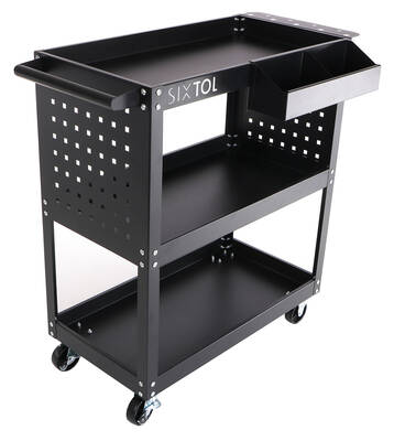 Dílenský vozík na nářadí MECHANIC TROLLEY ROGER, 3 police SIXTOL