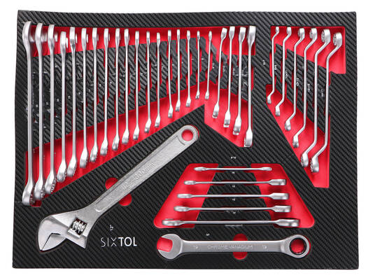 Dílenský vozík s nářadím MECHANIC TROLLEY TITAN 1559, 13 šuplíků, 1559 ks nářadí SIXTOL