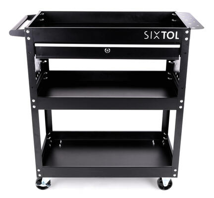 Dílenský vozík na nářadí MECHANIC TROLLEY ROGER DRAWER, 3 police + 1 šuplík SIXTOL