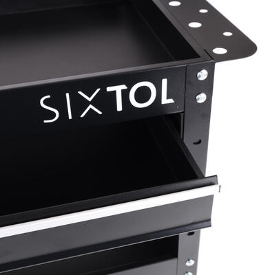 Dílenský vozík na nářadí MECHANIC TROLLEY ROGER DRAWER, 3 police + 1 šuplík SIXTOL