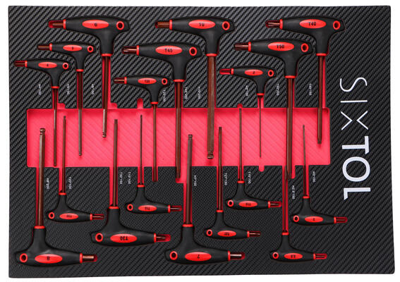 Modul s nářadím do dílenského vozíku MECHANIC TOOL TRAY 5, 18ks SIXTOL