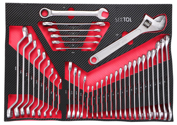 Dílenský vozík na nářadí MECHANIC TROLLEY KEVIN RED 274, 7 šuplíků, 274 ks nářadí SIXTOL