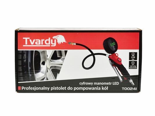 Pumpa na pneumatiky s digitálním LED tlakoměrem 0-18 bar GEKO