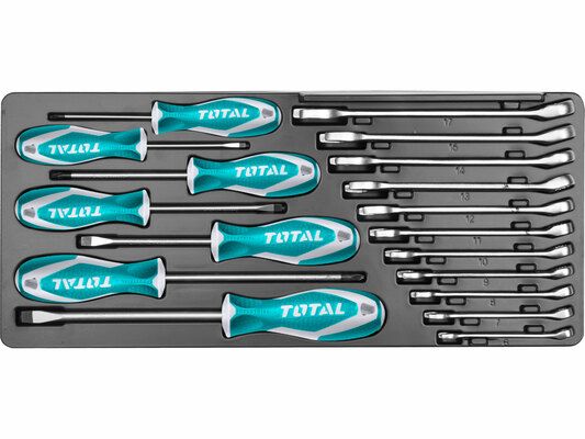 Sada nářadí, 97ks, industrial TOTAL-TOOLS