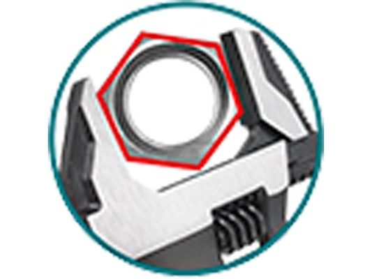 Klíč nastavitelný, 2v1, 250mm, industrial TOTAL-TOOLS