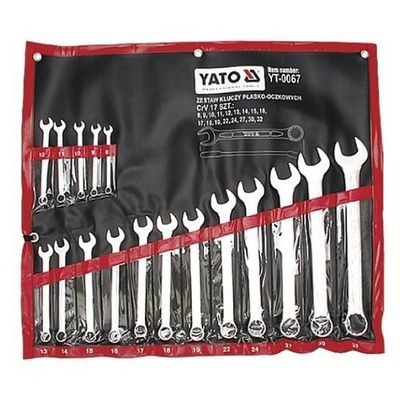 Sada klíčů očkoplochých, 17ks, 8 - 32 mm YATO