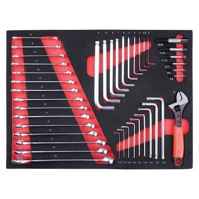 Pojízdná dílenská skříňka s nářadím, 211ks, 7 zásuvek YATO